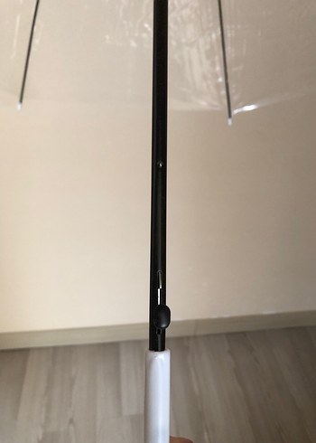 Şeffaf Beyaz Kadın Şemsiye - Görsel 5