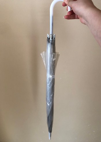 Şeffaf Beyaz Kadın Şemsiye - Görsel 6