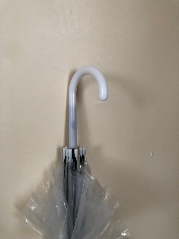 Şeffaf Beyaz Kadın Şemsiye - Görsel 2