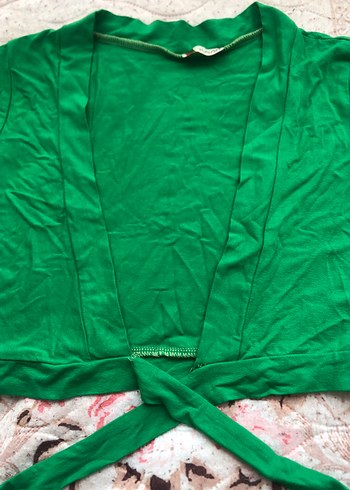 Kız Çocuk Yeşil Kısa Bolero - Görsel 5