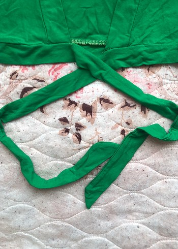 Kız Çocuk Yeşil Kısa Bolero - Görsel 2