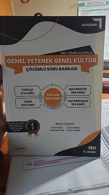 Hakimlik akademisi genel yetenek genel kültür soru bankası