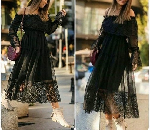 siyah şık elbise