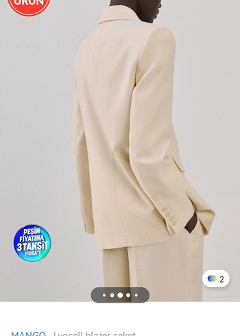 Bej Kadın Regular Fit Midi Ceket - Görsel 3