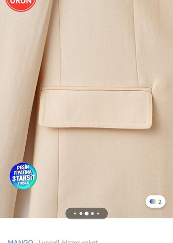 Bej Kadın Regular Fit Midi Ceket - Görsel 4