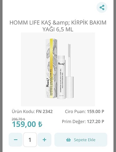 Kaş kirpik bakım yağı