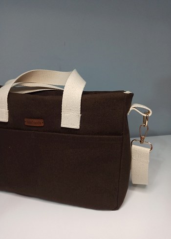 Kahverengi kanvas Günlük Kadın Çanta - Görsel 2