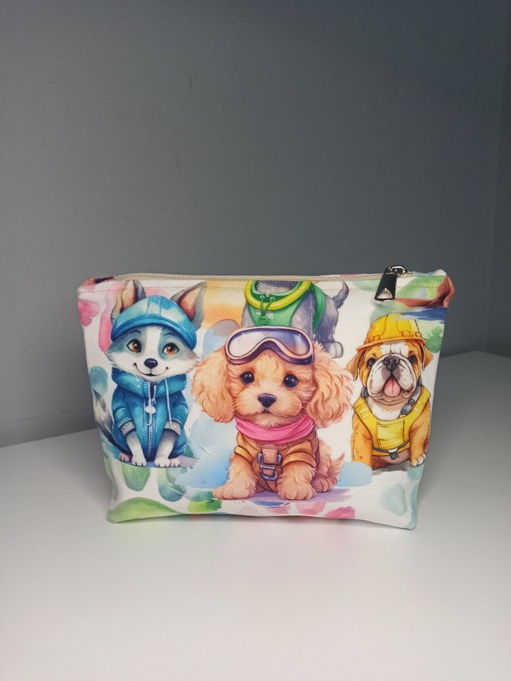 Renkli Baskılı Kadın Makyaj Çantası - Görsel 2