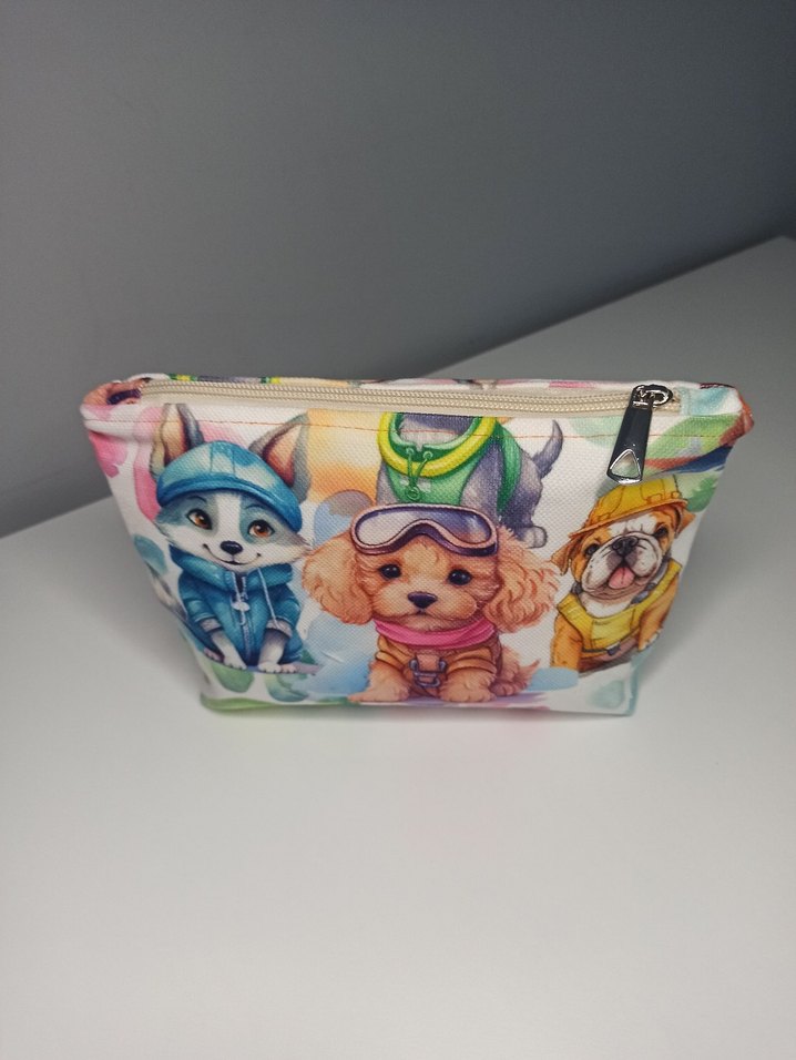 Renkli Baskılı Kadın Makyaj Çantası - Görsel 3