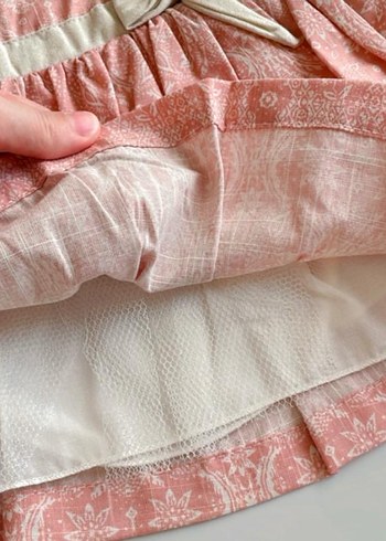 Pembe Nakışlı Bohem Kız Elbisesi - Görsel 3