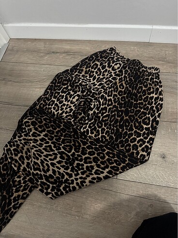 leopar bol paça pantolon