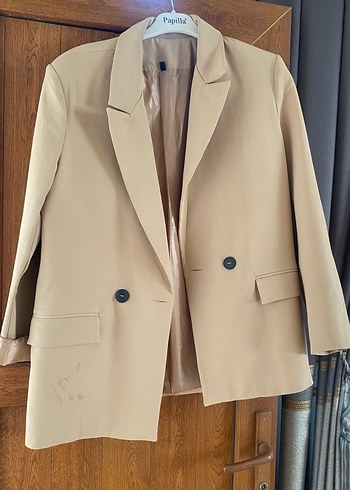 Vizon Kadın Düğmeli Midi Blazer - Görsel 3