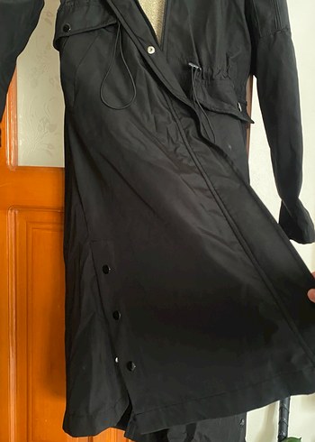 Siyah Uzun Kürklü Kadın Ceket - Görsel 4