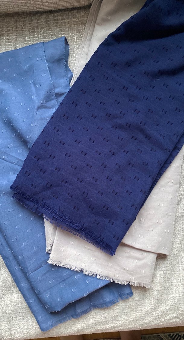 Düz Dokulu Mavi, Gri ve Lacivert Şallar - Görsel 3