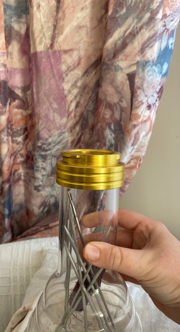 Bej Bebek Biberonu Altın Kapaklı - Görsel 2