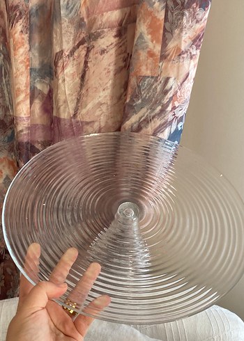 Vintage Şeffaf Cam Kek Standı - Görsel 2