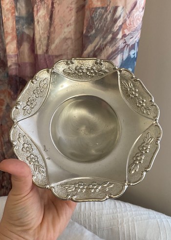 Bej Parlak Ayaklı Tabak - Görsel 2