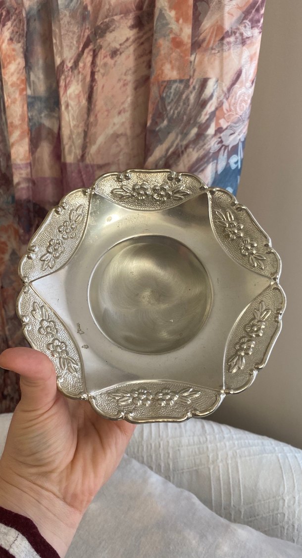 Bej Parlak Ayaklı Tabak - Görsel 2