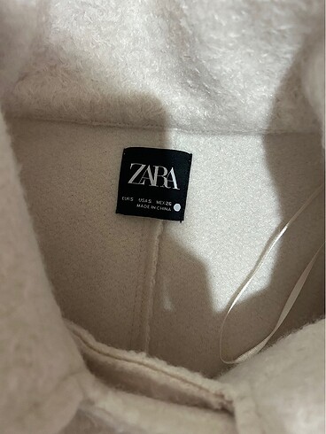 Zara Ekru Boucle Biker ceket