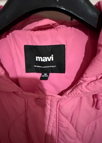 Pembe Kapüşonlu Kadın Mont - Görsel 2