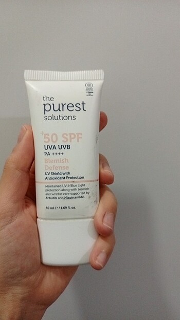 The purest renkli güneş kremi 50spf+