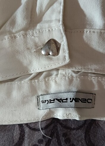 Diğer Kalpli düğmeli beyaz pantolon 