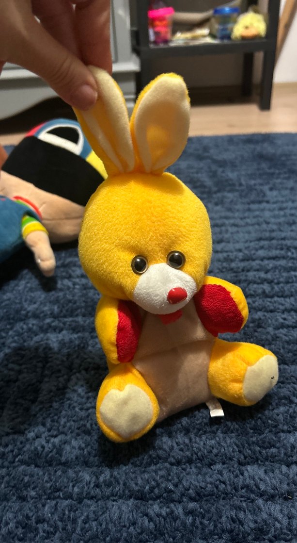 Renkli Sarı Tavşan Peluş Oyuncak - Görsel 3