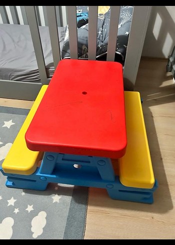 Çok Renkli Çocuk Sandalyesi ve Masası - Görsel 3