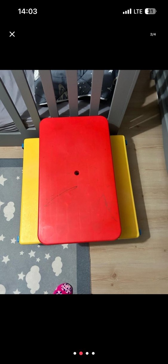 Çok Renkli Çocuk Sandalyesi ve Masası - Görsel 2