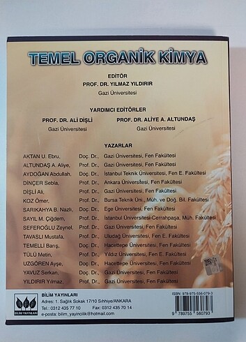 Organik kimya kitabı
