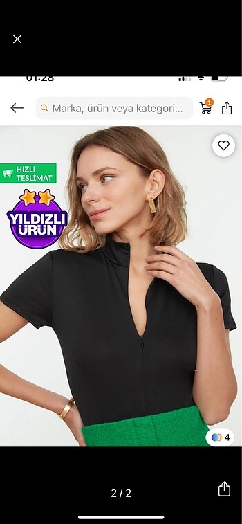 Fermuarlı body