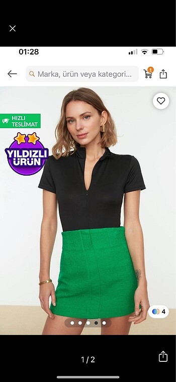 Trendyol & Milla Fermuarlı body