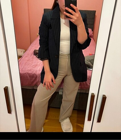 34 Beden lacivert Renk Bershka blazer