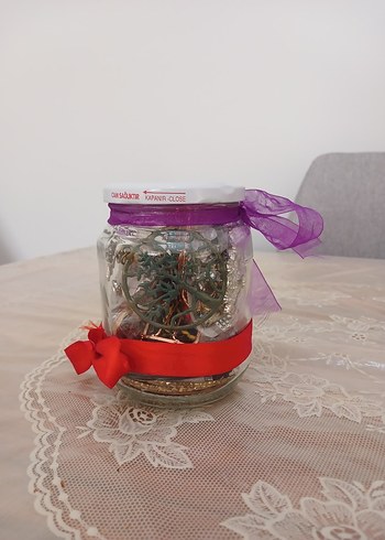 Beden çeşitli Renk Orta boy takı kavanozu