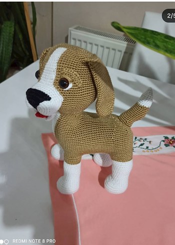 Kahverengi Örgü Köpek Peluş Oyuncak