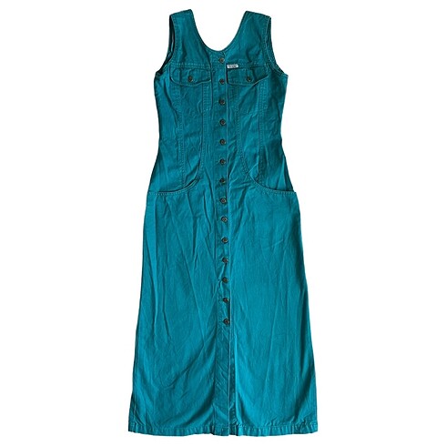calvin klein kot elbise maksi boy vintage