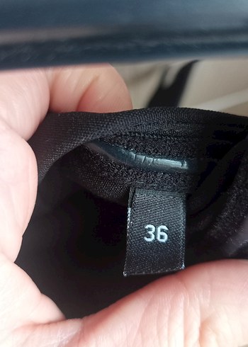 Siyah Kemer Detaylı Straplez Mini Bluz - Görsel 4