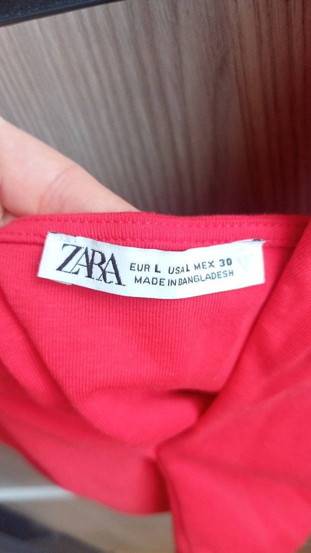 Kırmızı V Yaka Crop Top - Görsel 2