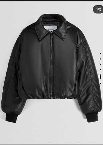 Siyah Deri Mont - Görsel 3