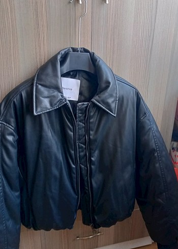 Siyah Deri Mont - Görsel 4