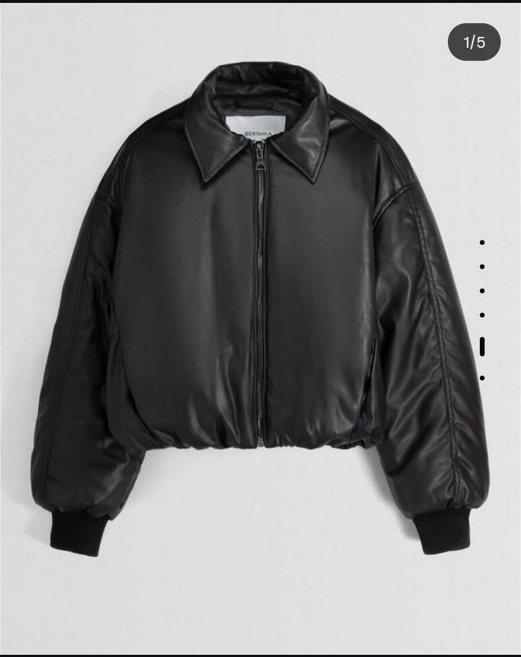 Siyah Deri Mont - Görsel 3