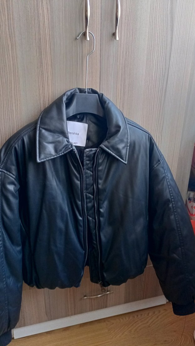 Siyah Deri Mont - Görsel 4