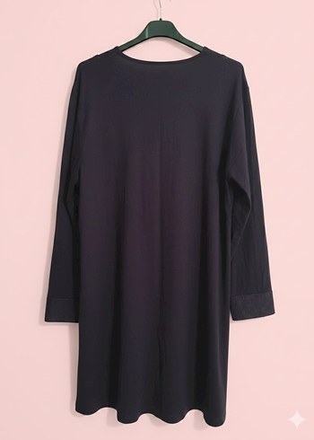 Mor Nakışlı Uzun Kollu  Tunik - Görsel 2