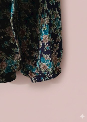 Uzun Kollu, Düğmeli Bohem Kadın Bluz - Görsel 4