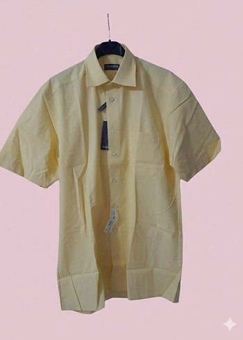 Sarı Kısa Kollu İş Gömleği EONARDO - Görsel 3