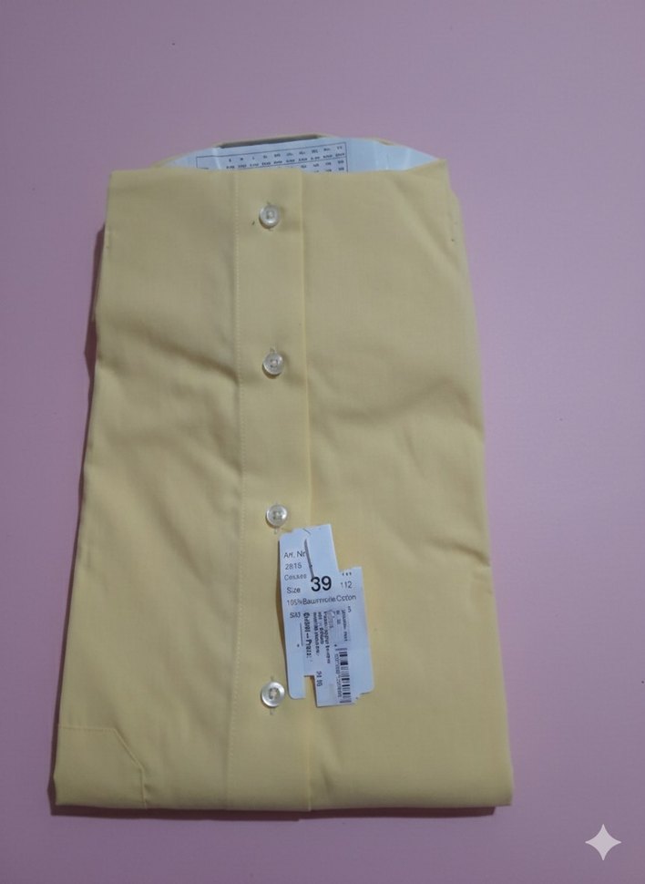 Sarı Kısa Kollu İş Gömleği EONARDO - Görsel 2