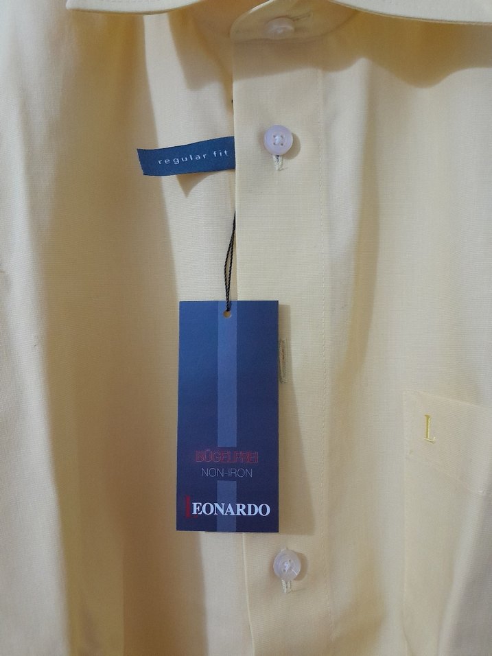 Sarı Kısa Kollu İş Gömleği EONARDO - Görsel 5