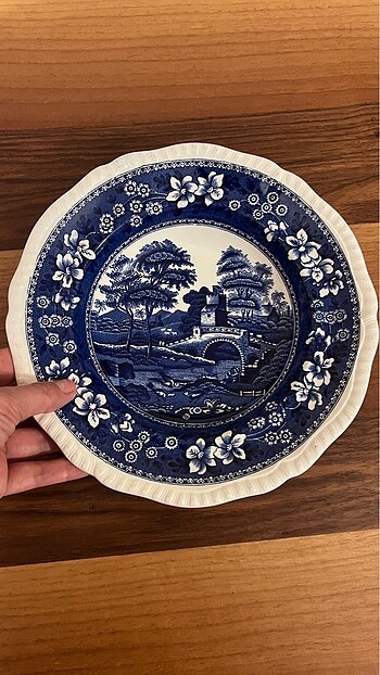 Beden lacivert Renk Spode çukur yemek tabağı