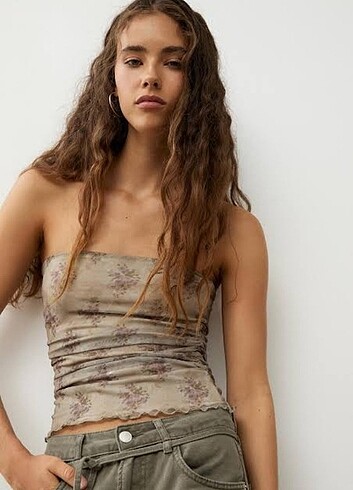 Floral Bandau Top - Görsel 4