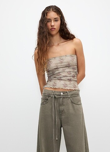 Floral Bandau Top - Görsel 3